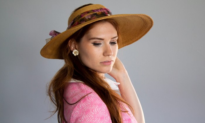Sun Hat With Top Cut Out